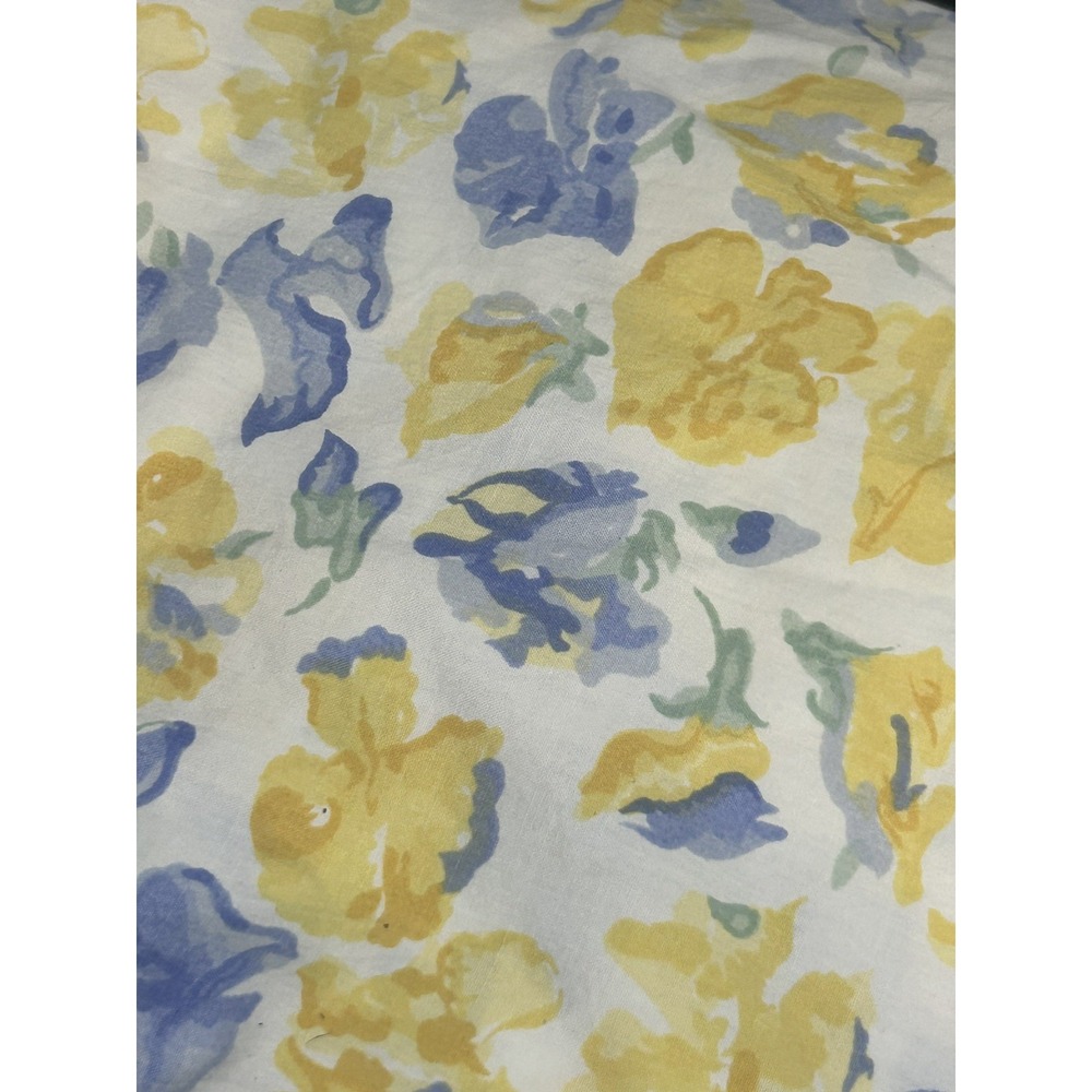 Laura Ashley Charlotte Confetti Full Sheet Set Vintage USA Blue Yellow floral